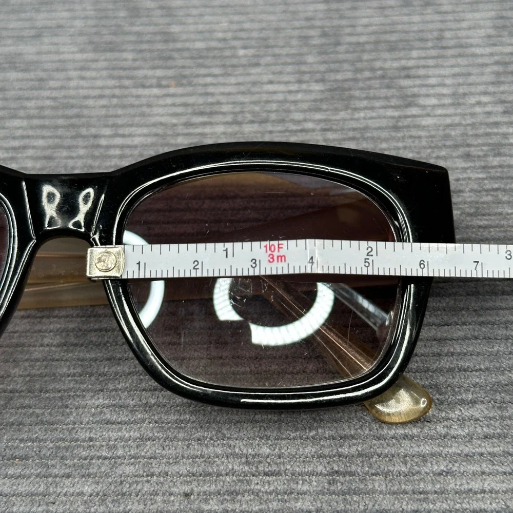 Cole Haan Y2K Sunglasses Black Square Frame Champagne Arms C6121 51-18-144